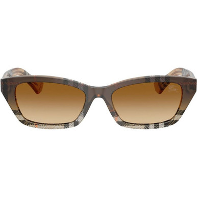 Burberry BE4488 - Check Sand Gradient/Brown Gradient Lenses