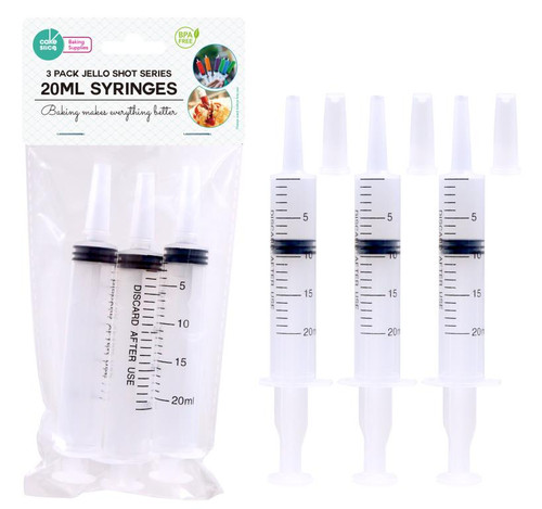 3PK 20ML Jello Shot Series Syringes