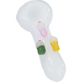 4" Cake Spoon Hand Pipe - White