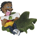Jamaican Poly Resin Battle Green Colour Ashtray