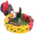 Jamaican Poly Resin Mixed Colour Ashtray