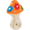 3.5in Flower Mushroom Ceramic Pipe - Wacky Bowlz