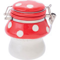 5.5In Mushroom Ceramic Jar With Clasp