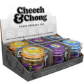 6Count 150Ml Cheech & Chong Glass Jar With Clasp