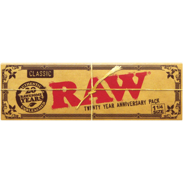 24 Ct. Raw Classic 1.25" - 20th Anniversary Rolling Papers