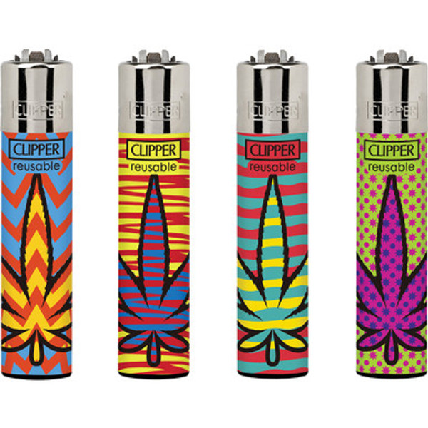 48Ct Colored Leaves Clipper Lighters