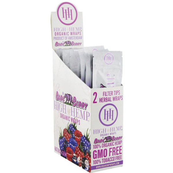 25 Ct. Bare Berry High Hemp Wraps 2pc To Pk.