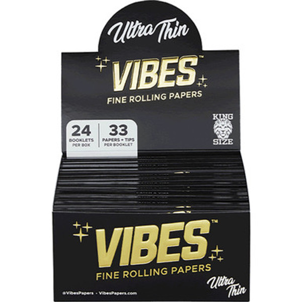 24 Ct. Vibes Ultra Thin King Size with Tips