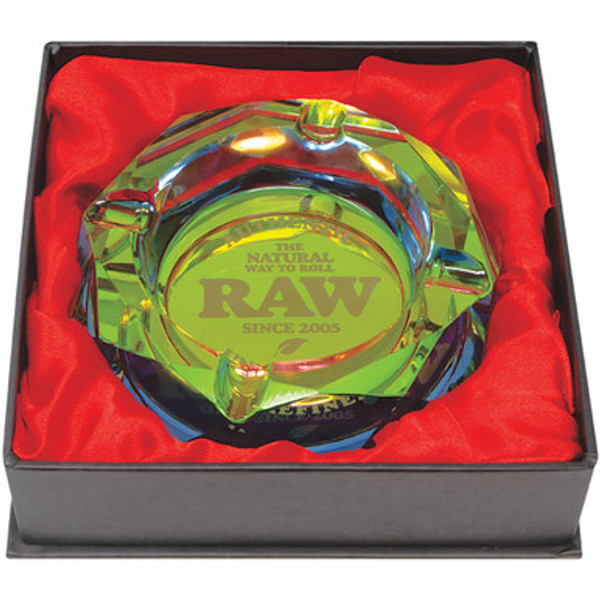6in RAW Rainbow Glass Ashtray