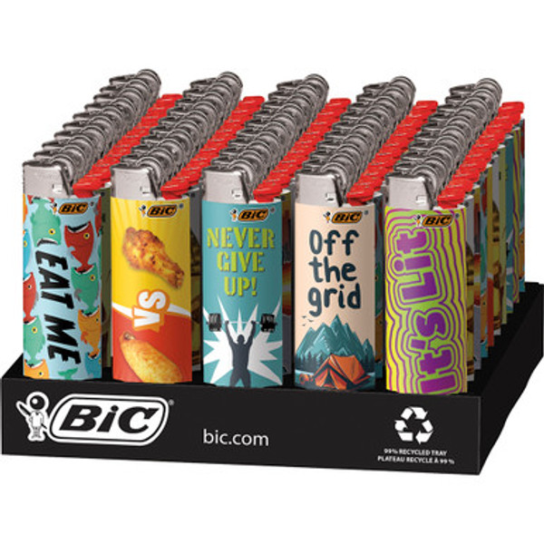 50Ct. Bic Guys/Good Vibes Series Lighter