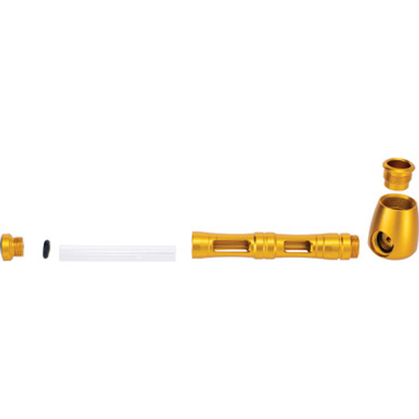 Gold Dual Window Aluminium Glass Pipe