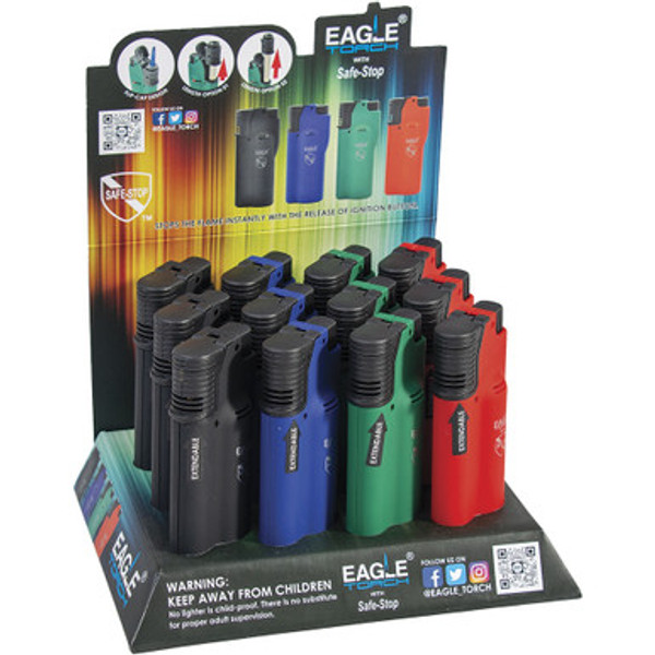 12Ct. Eagle Extendable Torch W/ Flip Top Cap