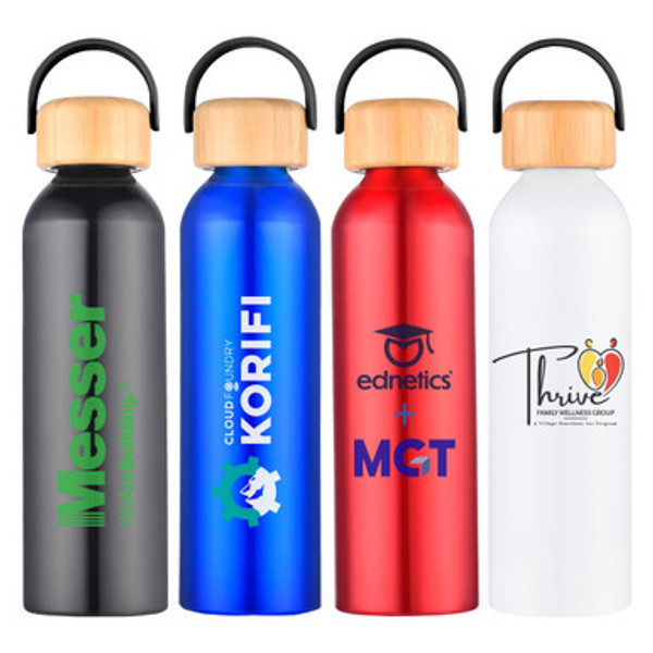 Volker 24 oz. Aluminum Bottle w/Bamboo Lid