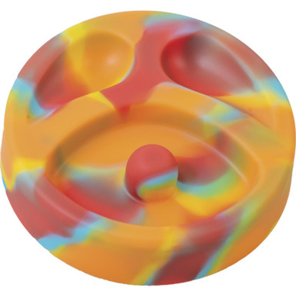 6" Rainbow Silicone Pipe Ashtray. Holds 2 Pipe