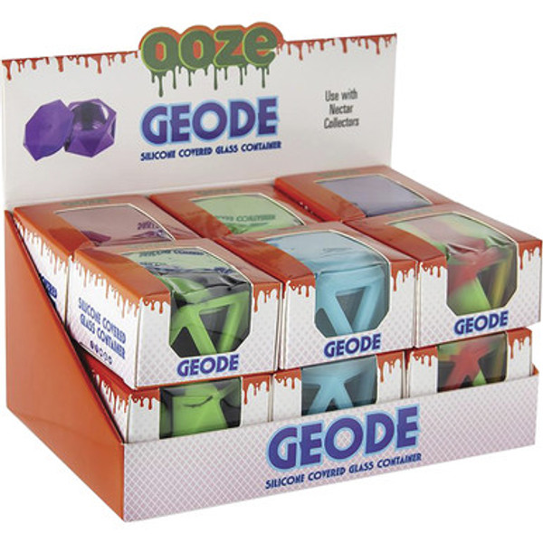 12Ct. Geode Silicone & Glass Container