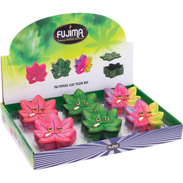 6Count Polystone Leaf Face Stash Box