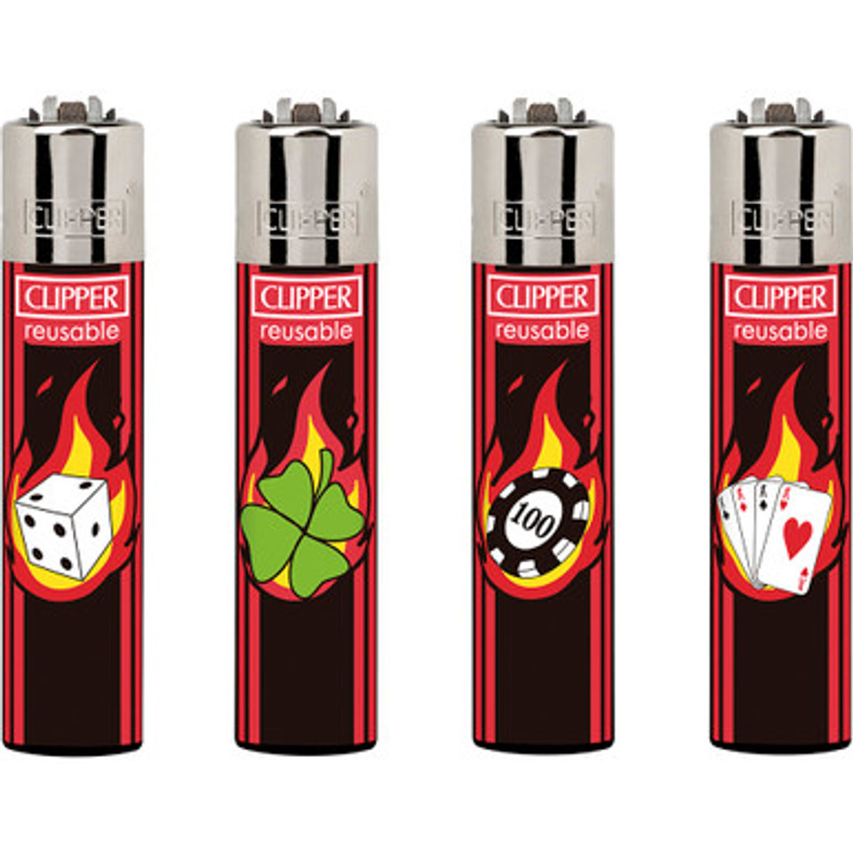 48Ct. Luck Dice Cards Clipper Lighters