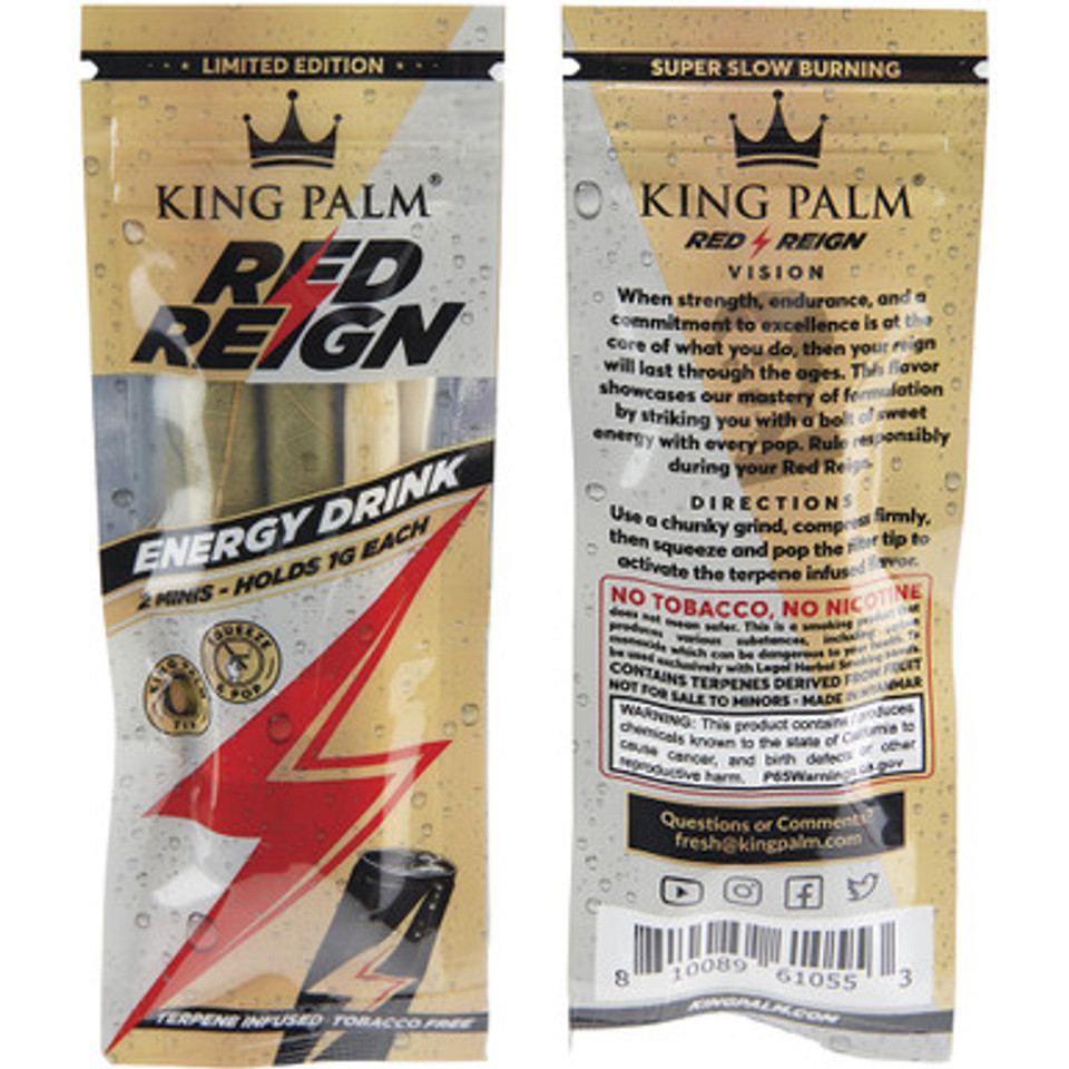 20 Ct. 2pk. King Palm Mini Rolls - Red Reign