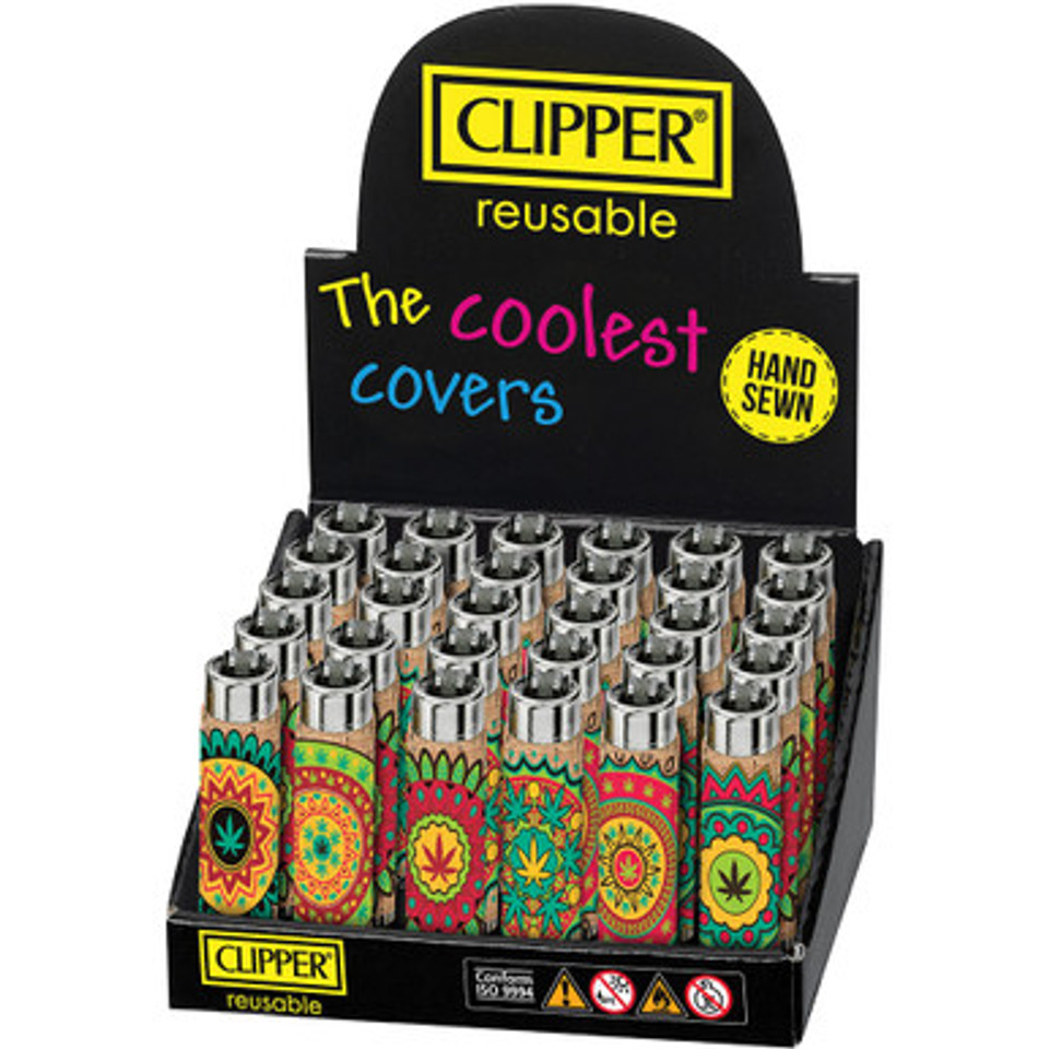 30Ct Cork Leaves POP Clipper Lighters