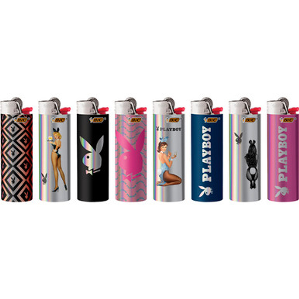 50Ct. Bic Holographic Playboy Series Lighters