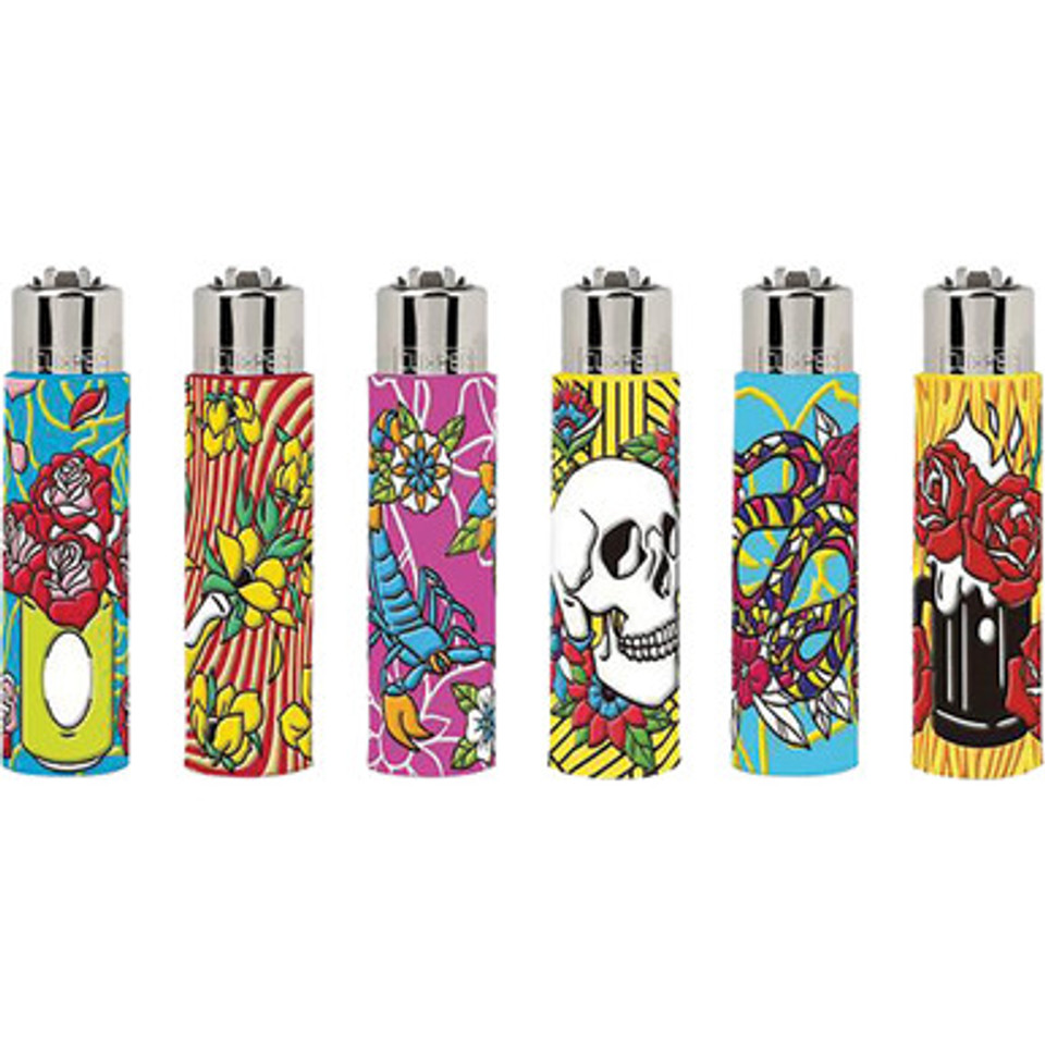 30Ct Tattoo POP Clipper Lighters