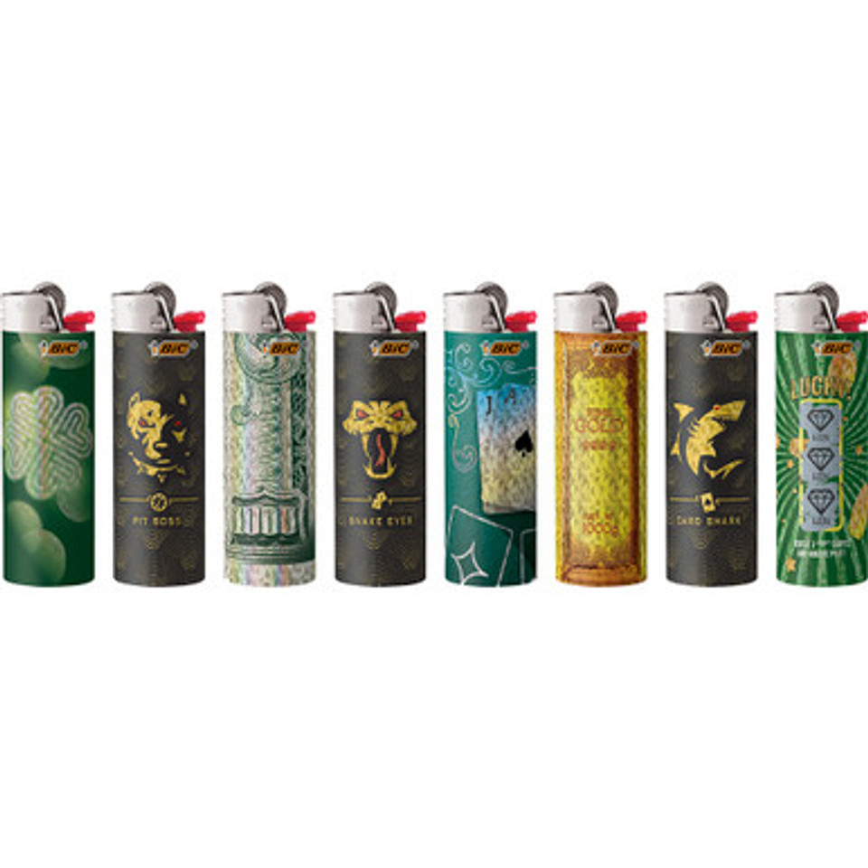 50Ct. Bic Limited Series Holographic Casino Lighters