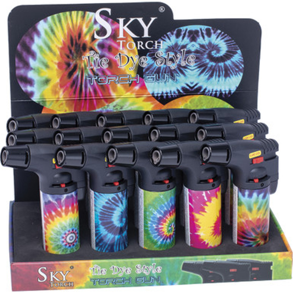 15Ct. Sky Tie Dye- Side Torch Lighter