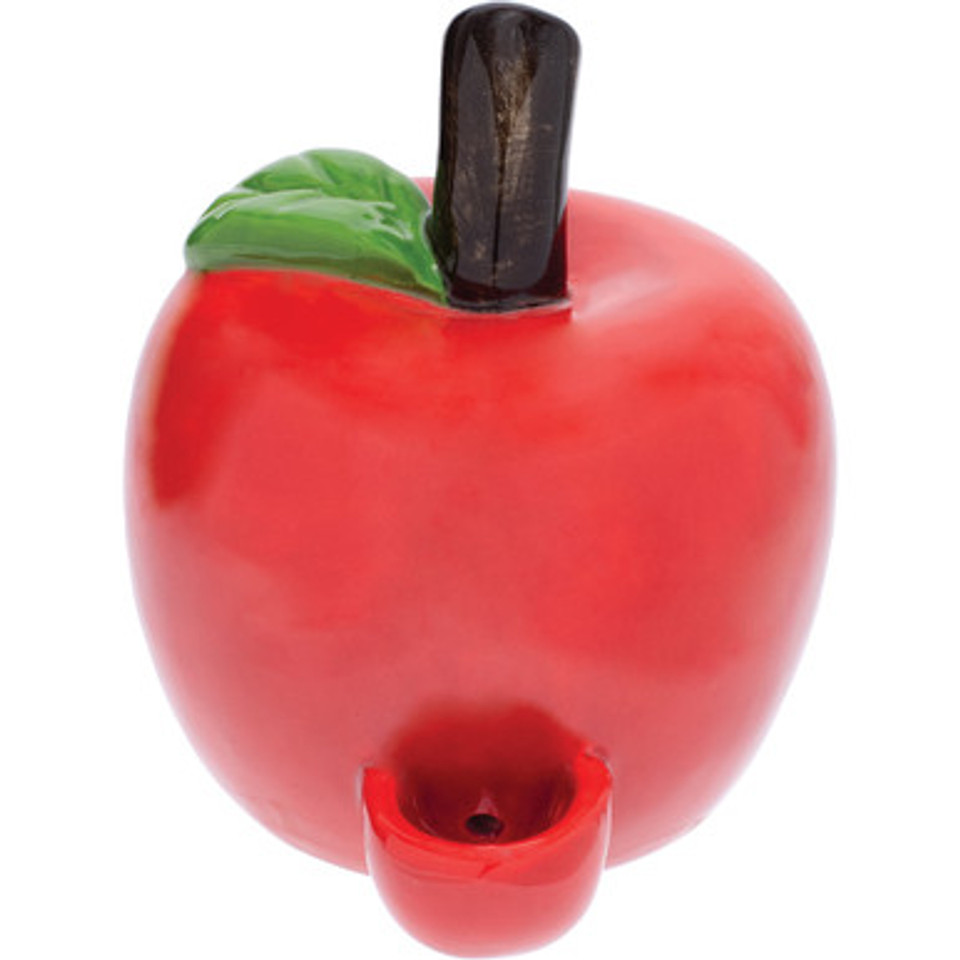 Large Apple Ceramic Pipe - Wacky Bowlz