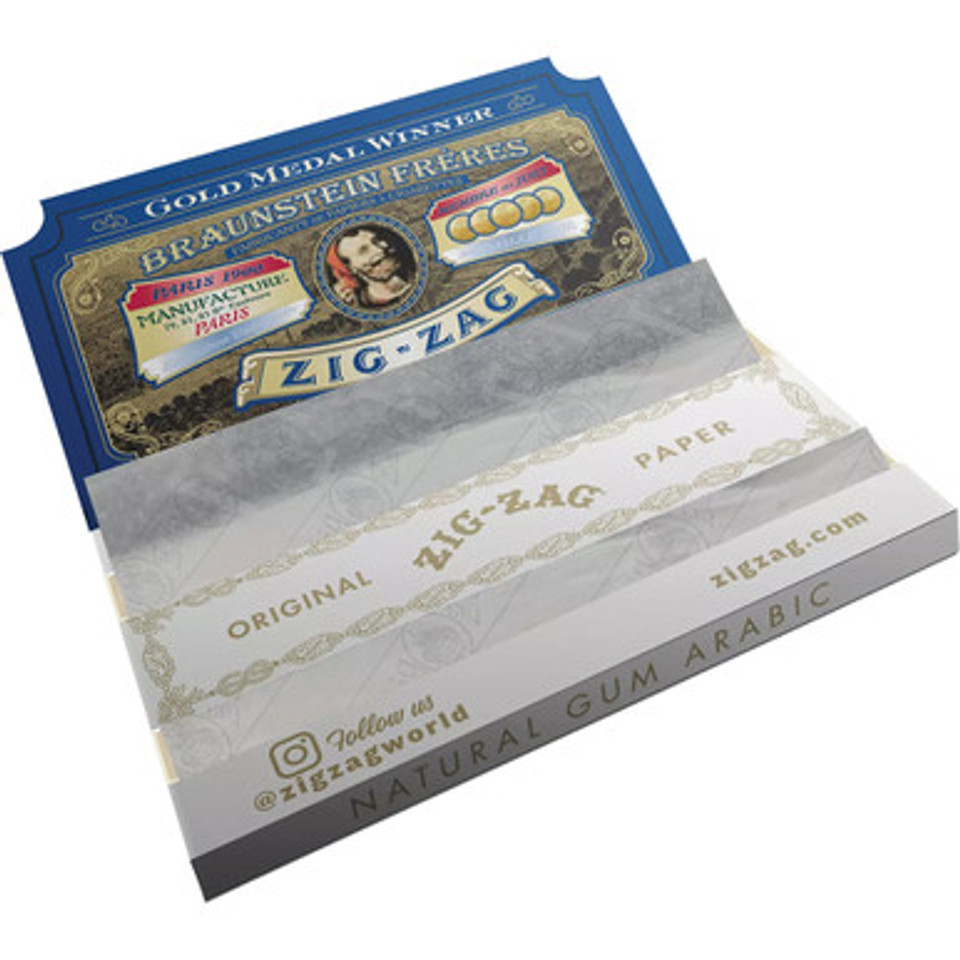 24 Ct. Zag White Rolling Paper 24