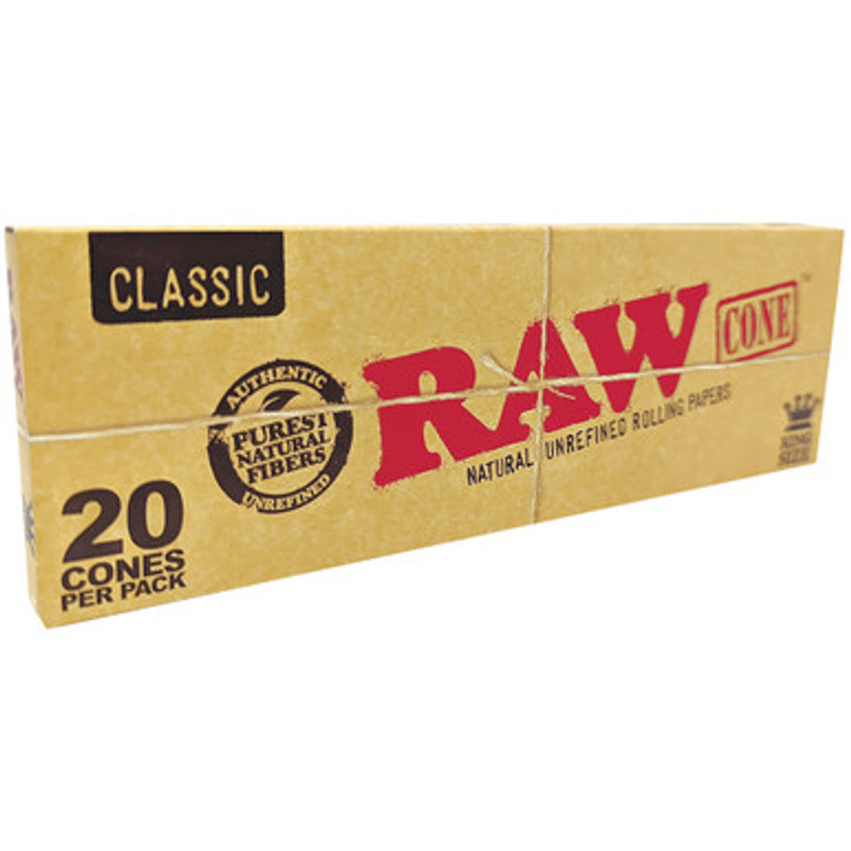 12 Ct. 20pk Raw Classic Cone - King Size (DISPLAY)