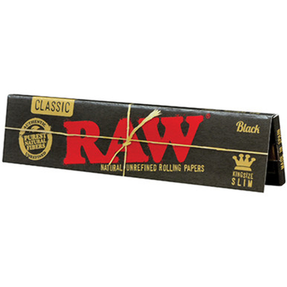 50 Ct. Raw Black Natural Unrefined King Slim