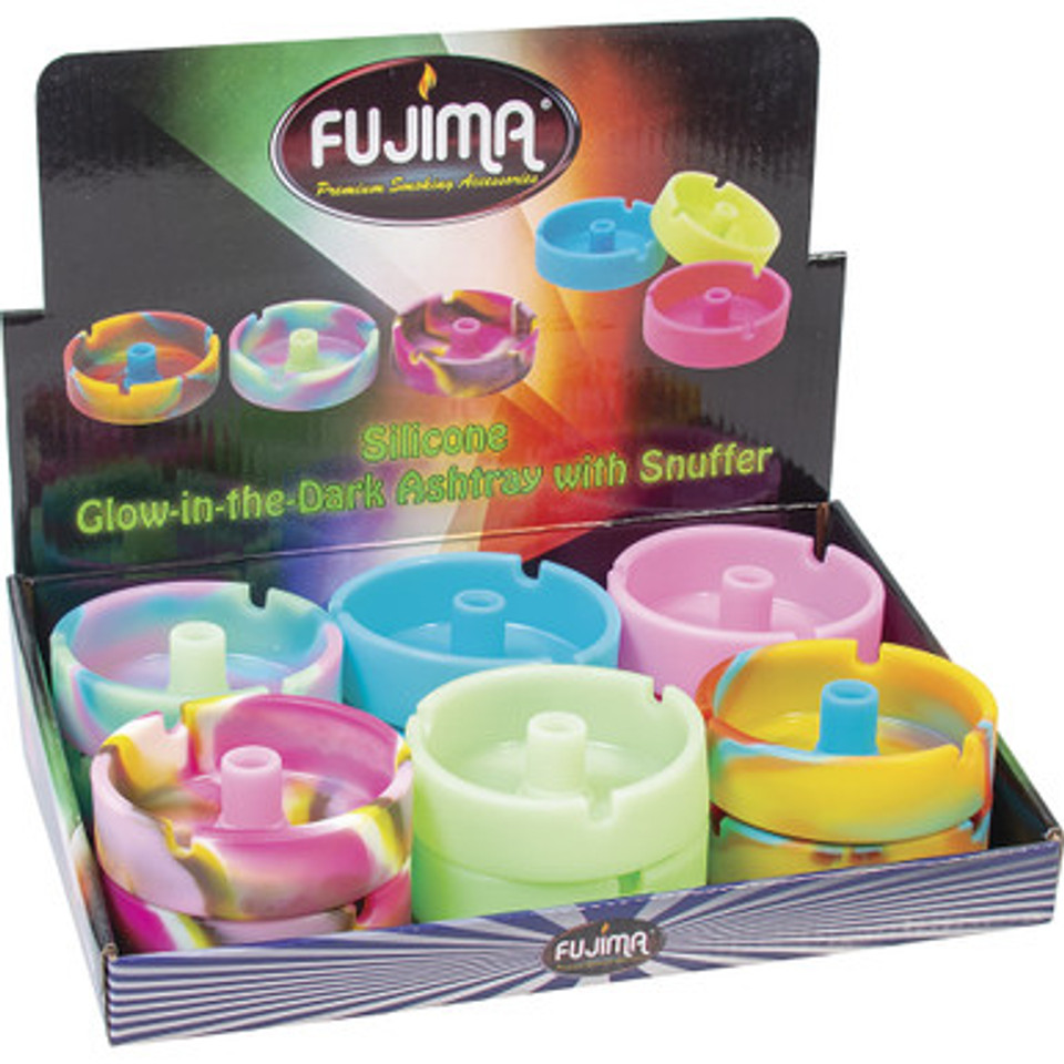 12ct. G / D Color Silicone Ashtray W/ Snuffer
