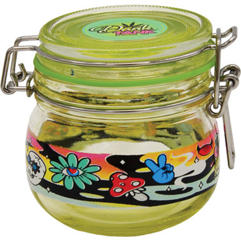 6Count 150Ml Asst Glass Storage Jar With Clasp