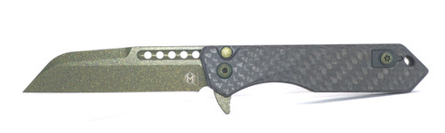 Jinn Manual- Metallic Green- Carbon Fiber- Heretic Knives