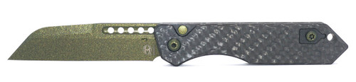 Jinn Auto- Metallic Green-Carbon Fiber- Heretic Knives