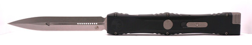 Nemesis IV- Double Edge Marfione Select Stonewashed Finish Hardcoat Anodized Alloy Double Vapor Blast Stainless- Microtech Knives