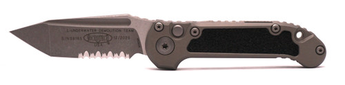 L.U.D.T T/E Gen III Natural Clear Apocalyptic Partial Serrated-Microtech Knives