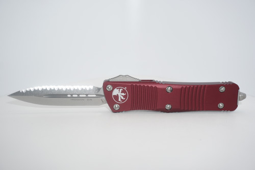 TROODON D/E Merlot Stonewash Full Serrated Microtech