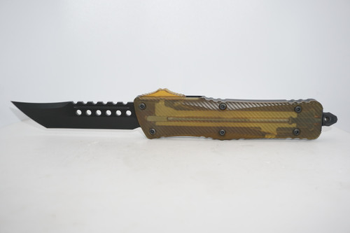 Combat Troodon- Hellhound- Signature Series Ultem Top and Bottom with MagnaCut DLC Blade, DLC Hardware- Microtech Knives