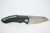 SUMO- DLC Black Stonewash with Green Accents- Jake Hoback Knives
