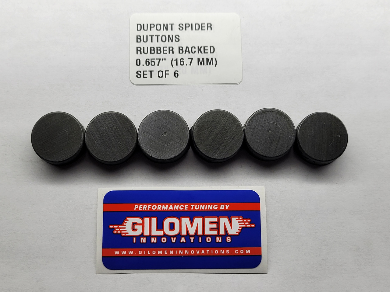 16.7 MM Spider Button Set Of 6 - Dupont Highest Quality Material