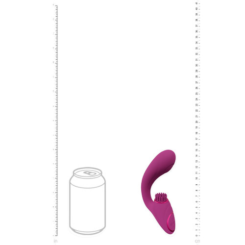 Gen Triple G-Spot Vibrator with Pulse Wave - Pink dimensions
