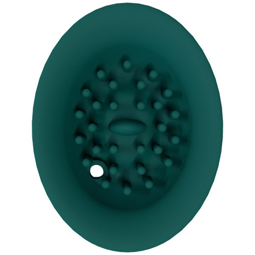 Twitch 3 - Rechargeable Vibrator & Suction - Forest Green clitoral area view Twitch 3 - Rechargeable Vibrator & Suction - Forest Green clitoral area view
