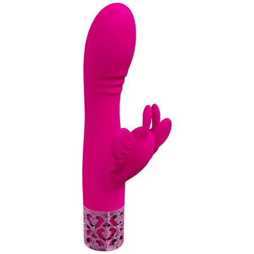 Royal Gems Monarch 10 Speed Silicone Rechargeable Vibrator - Pink
