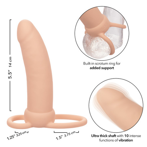 Performance Maxx Rechargeable Thick Dual Penetrator - Ivory specs and dimensions