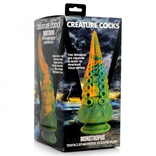 Monstropus Tentacled Monster Silicone Dildo in box