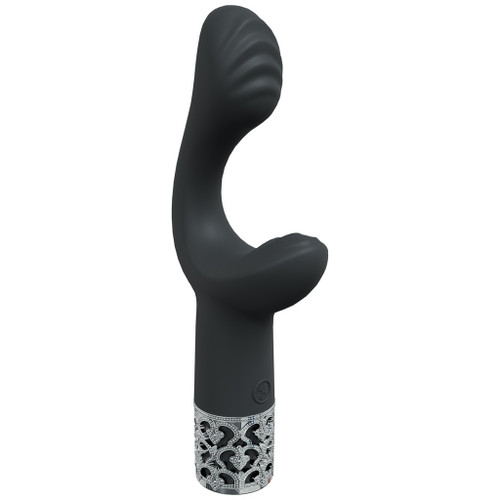 Royal Gems Majestic - 10 Speed Silicone Rechargeable Vibrator - Black