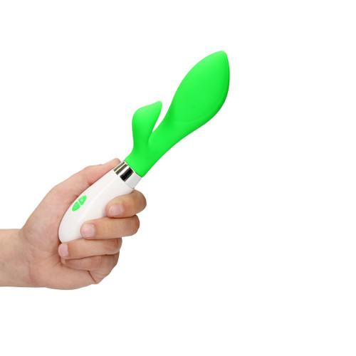 Achelois - Ultra Soft Silicone 10 Speed - Neon Green in hand