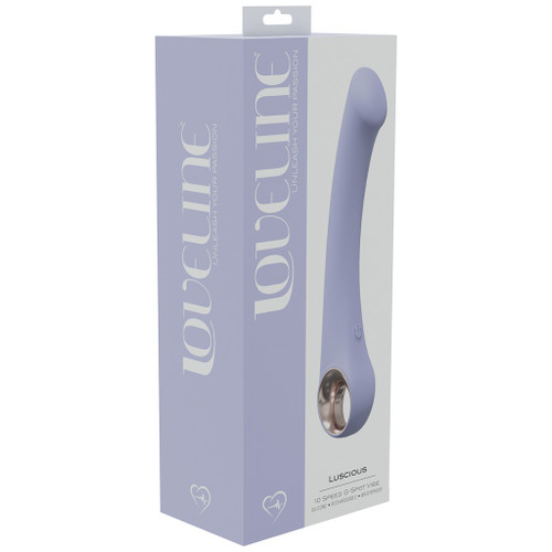 LoveLine Luscious - G-Spot Vibe - Rechargeable - Lavender in packaging