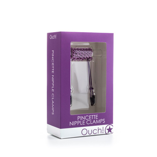 Pincette Nipple Clamps - Purple in packaging